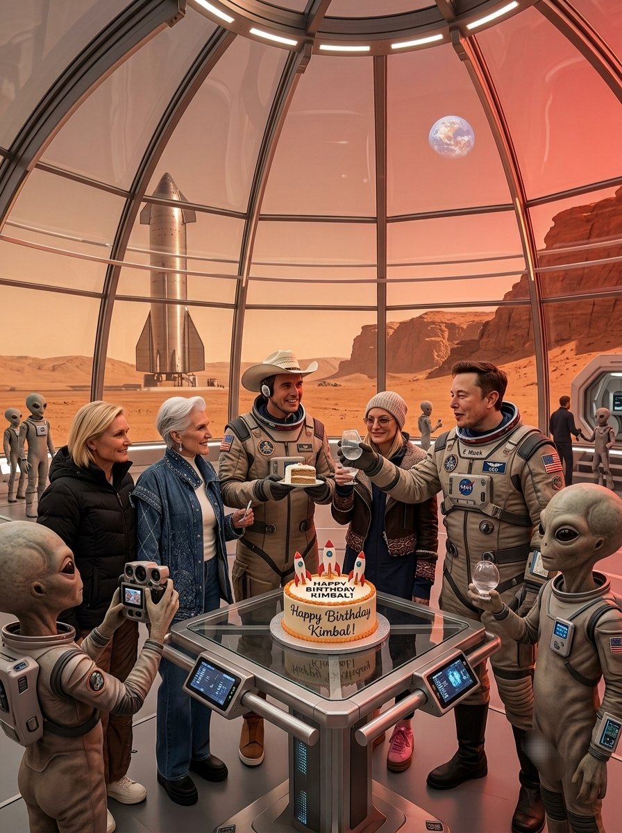 MuhammadUs2516's tweet photo. @mayemusk @kimbal @christianamusk @ToscaMusk Birthday party on Mars https://t.co/bPymXbIvti