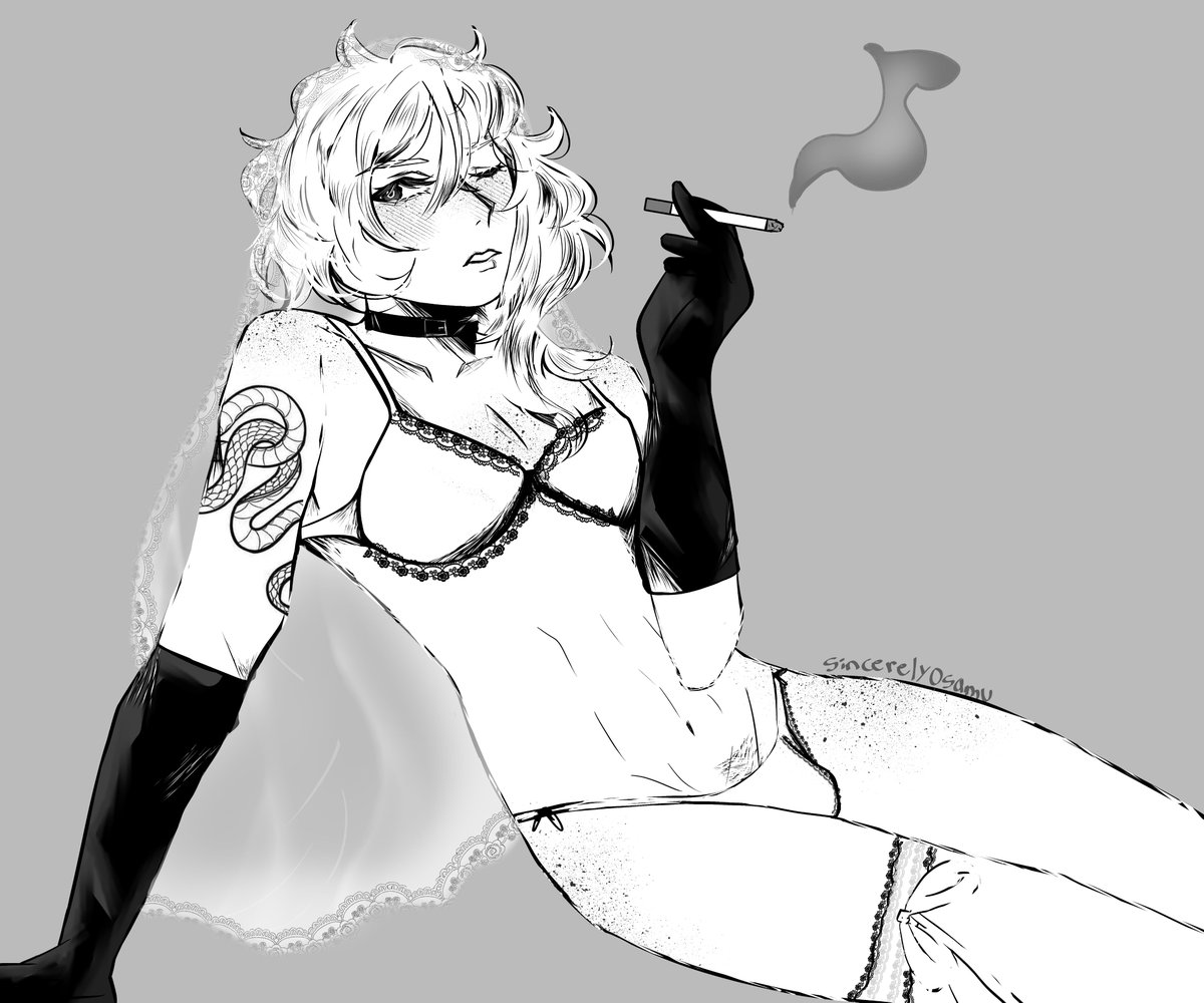sincerelyosamu's tweet photo. it doesnt look very similar methinks. but i tried #chuuya #bsd https://t.co/M0Ok7Qnj7U