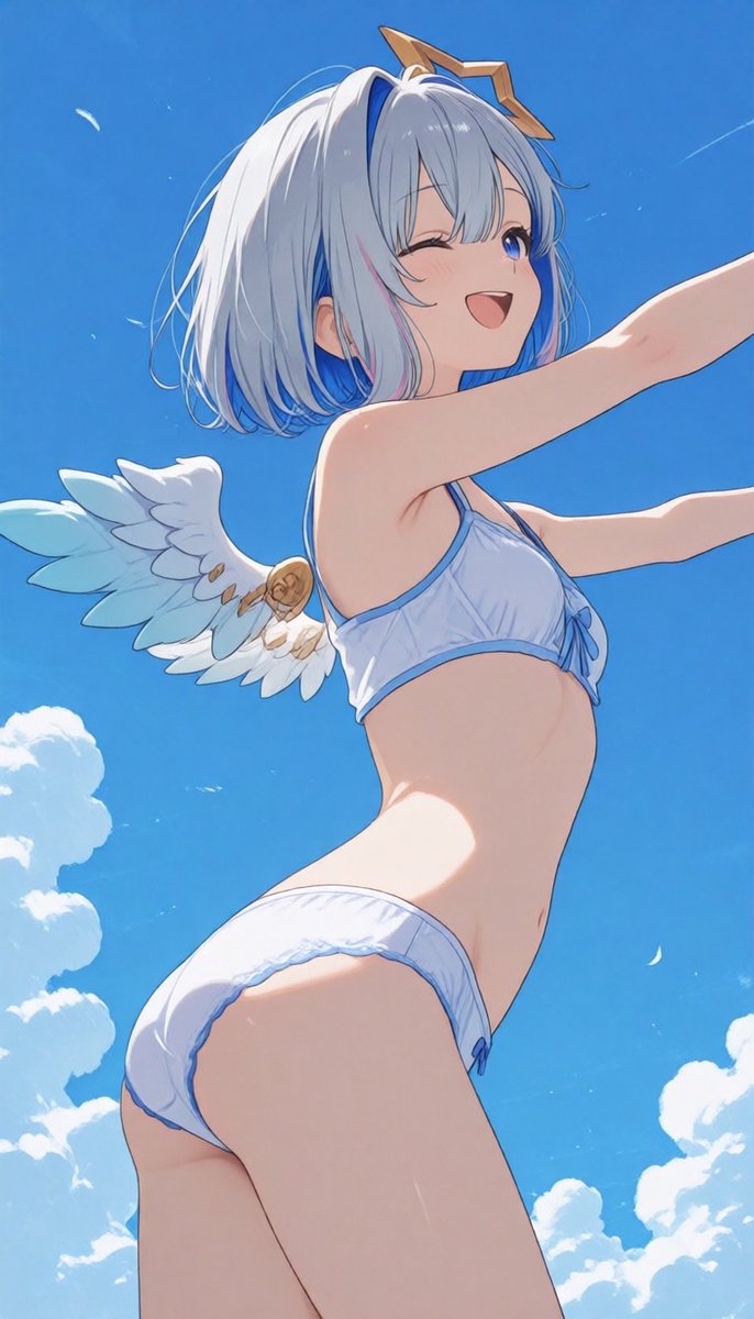konekoneai's tweet photo. 青空のびのび　かなたそ (1/2) https://t.co/cNTQzst2R1