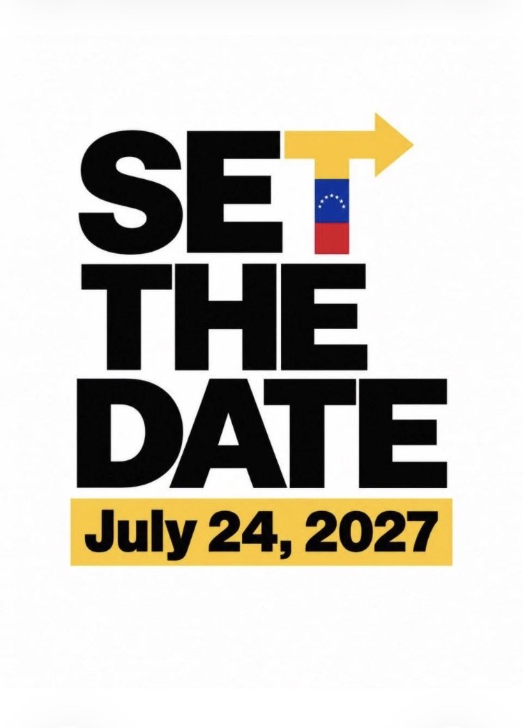 helentfernandez's tweet photo. Venezuela no puede seguir esperando.
El 24 de julio de 2027 está sobre la mesa, lo venezolanos exigimos #FechaYa #EleccionesPresidenciales con un cronograma electoral verificable, y garantías para todos.
La transición democrática necesita certezas, no indefiniciones. https://t.co/BtGwu3Rffo