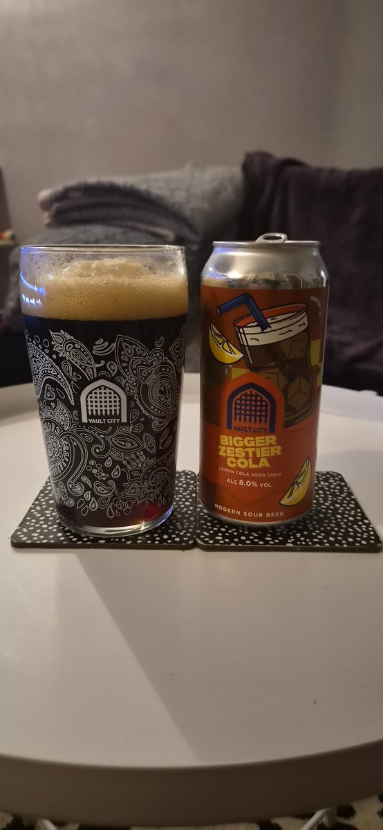 WelshWestwood's tweet photo. Bigger Zestier Cola | Lemon Cola Soda Sour 8.0%
@weevaultedi
#beer #ale #beerdrinker #aledrinker #beersoftwitter #alesoftwitter #ipa #dipa #tipa #sour #stout #porter #pastrysour #neipa #ddh #craftbeers #alcraftales #instaale #instabeer #beersincans #beersinglasses https://t.co/lhoGaxtR6x