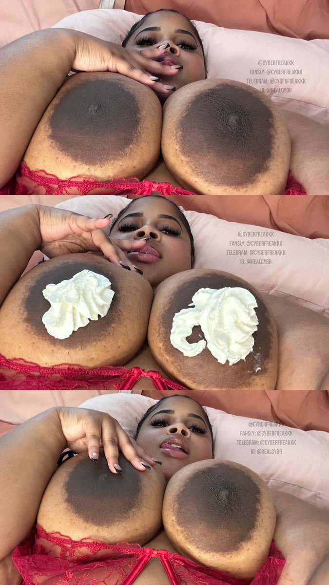 cyberfreakkk's tweet photo. With or without cream ? Either way you still gone suck these titties 🥳 https://t.co/Bh4Jox1anA