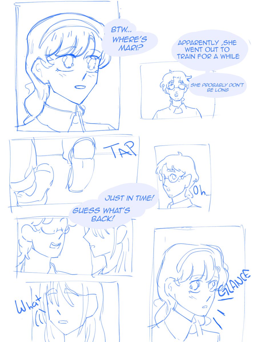 _Tukeke_'s tweet photo. Don’t worry, I knew this was gonna happen, so I made a little LaraMari reunion comic 🐟🥊 (1/2). I know, I left out some details. Sorry about that, I was in a hurry when I made it. #さよならララ #sayonaralara https://t.co/c9hX25pOuc