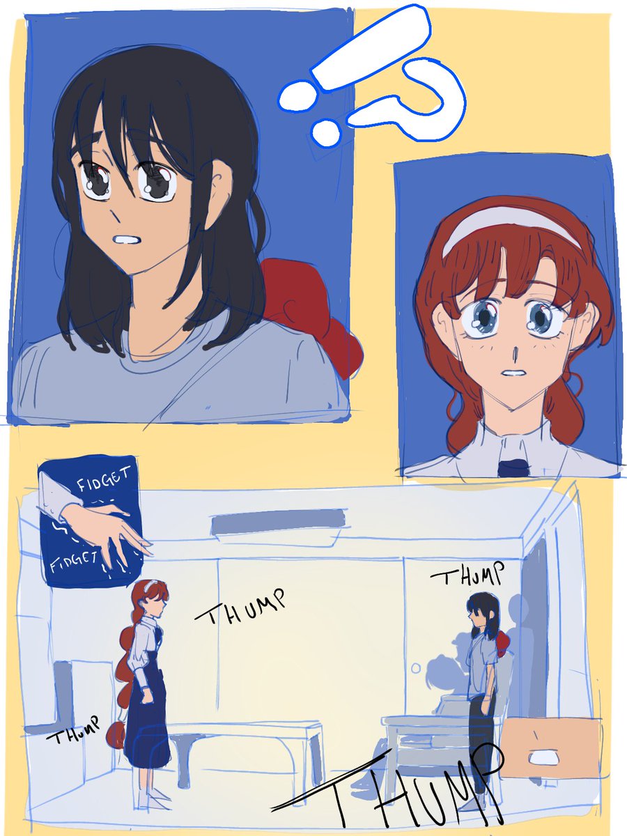 _Tukeke_'s tweet photo. Don’t worry, I knew this was gonna happen, so I made a little LaraMari reunion comic 🐟🥊 (1/2). I know, I left out some details. Sorry about that, I was in a hurry when I made it. #さよならララ #sayonaralara https://t.co/c9hX25pOuc