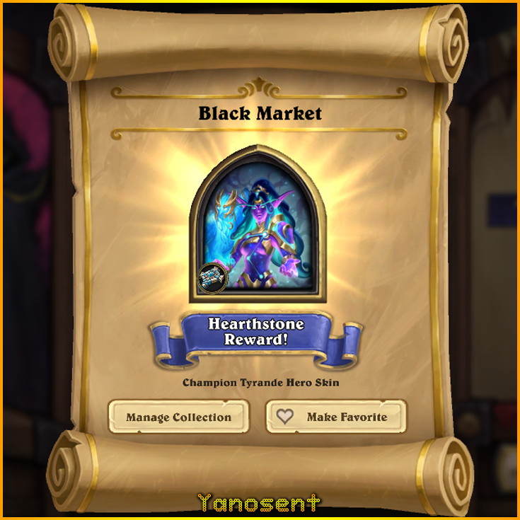 yanosent's tweet photo. Another new skin from the black market for my collection.
#Hearhtstone #Hearthstoner #blackmarket #market #priest #hearthstonepriest #battleground #cardgame #cardgames https://t.co/VnNJnN8uyL