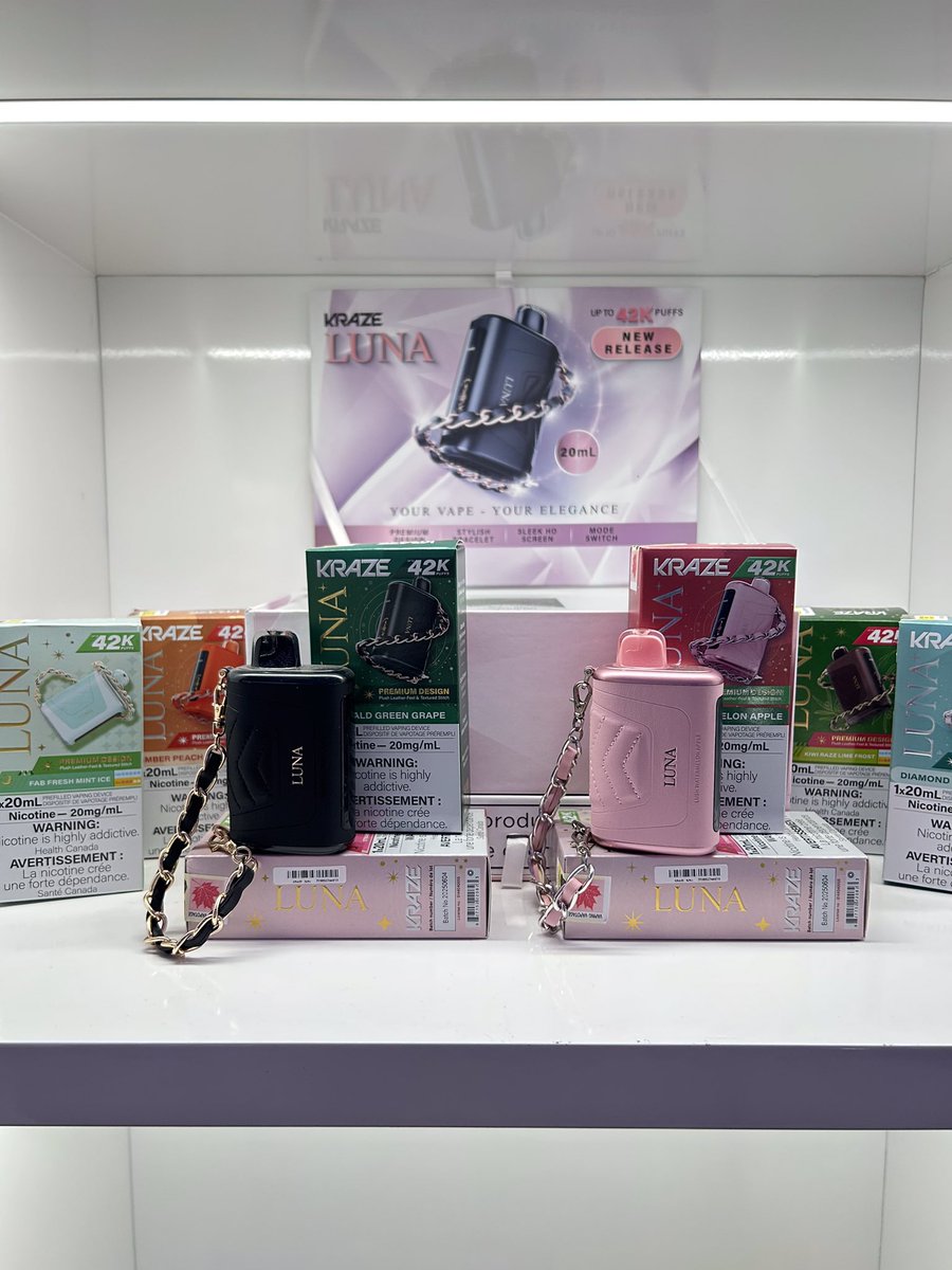 TheFNVapeStore's tweet photo. Kraze Luna 42K hits different 🔥
42K puffs • Soft/Boost modes • leather feel + bracelet flex
Pure luxury in every hit 💨
Grab yours at The F’n Vape Store
#KrazeLuna #LiveLaughVape #TheFnVapeStore #VapeLife https://t.co/C6fYLtWvZz