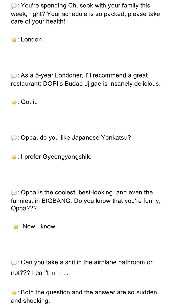 seungt0phyun's tweet photo. 260920 | TAEYANG Translation
30-minutes conversation with fans 💛

#TAEYANG #태양 #동영배 #SOL https://t.co/1vsdwY4ZRw