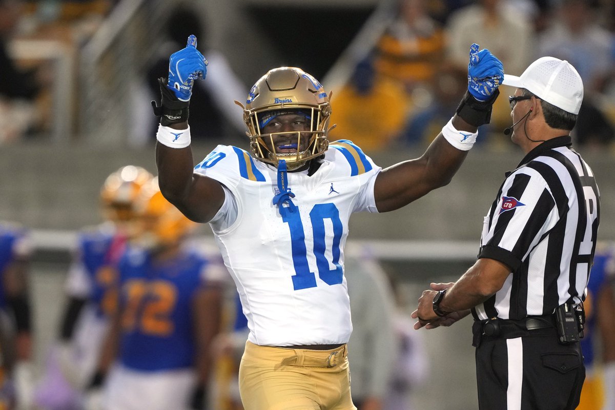 CamMellor's tweet photo. Our @PFN365 highest-graded LBs through 3 weeks:

Sammy Omosigho, UCLA: 95.7
Elijah Melendez, Auburn: 95.6
Cam Buffington, Iowa: 94.6
Malcolm Jones, Iowa State: 94.2
Jordan Hall, Michigan State: 93.1
TJ Dottery, LSU: 92.8
Myles Brown, Virginia: 91.1
Gabe Powers, Kansas State: 91.1
Melvin Jordan IV, Georgia Tech: 90.3
Robert Woodyard Jr., Missouri: 90.2