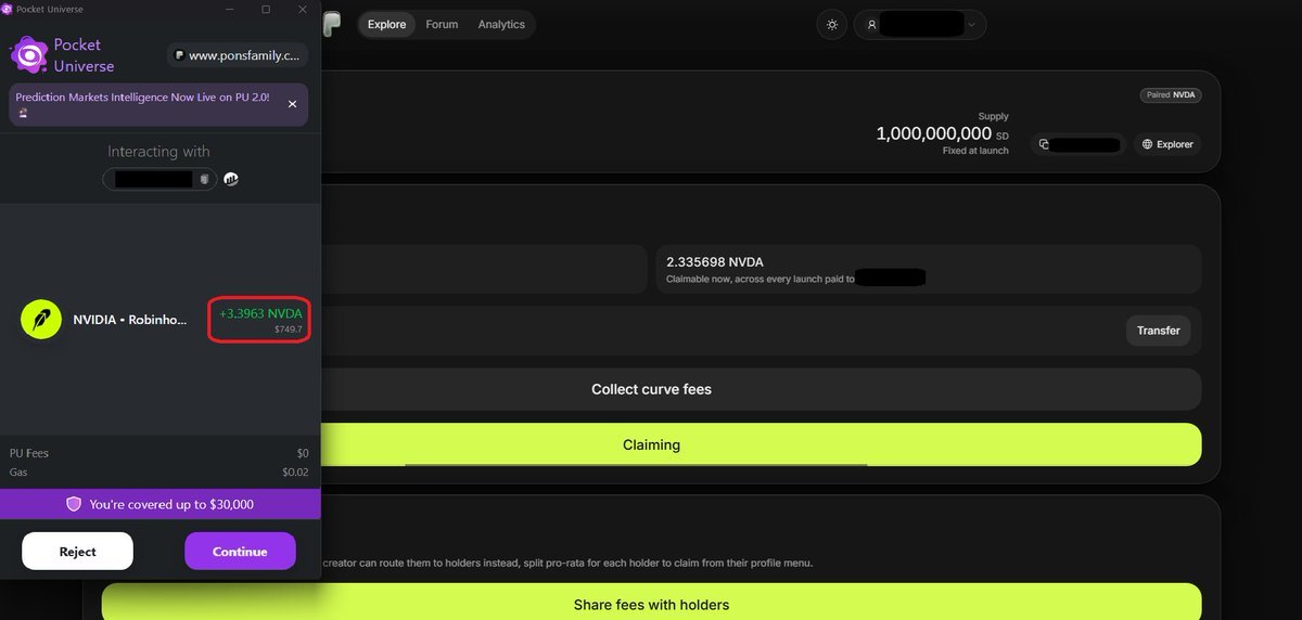 SecretoDefi's tweet photo. ACABO DE GANAR +$700 LANZANDO MI PROPIO TOKEN EN @ponsdotfamily ‼️

Que autentica locura lo de los bots en los launchpads

Hace unas semanas vi que si creabas un token en Pons y lo emparejabas con robinhood:0xd0601ce157db5bdc3162bbac2a2c8af5320d9eec dentro de Robinhood, los bots snipean el lanzamiento y tu te llevas las fees cómo creador del token

Yo pensaba que los bots ya no tendrían liquidez pero lo acabo de hacer y me he llevado +700$ en 5 minutos antes de que el token muriera

Probad a ver si os lleváis un pellizco, simplemente dadle a CREATE y añadís la siguiente información obligatoria:

· Name y ticker
· Descripción
· Imagen
· Par con el que junta > NVDA

Clicad en la opción de Advanced para que se os desplieguen más detalles.

· Creator wallet > tu dirección
· Creator tax > máximo 10%

Y listo, pagas la comisión y lo lanzas

Ponedme en los comentarios que habéis sacado va 😜