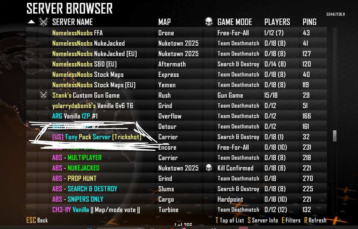 HimselfMint's tweet photo. I’ve been working on a Tony Pack server, and it’s up for anyone who wants to play while I keep adding to it! If you hop on and help me test things, I’d appreciate it. Carrier and Vertigo are in rotation right now, with more maps coming soon. https://t.co/R3Qfa4V3ta