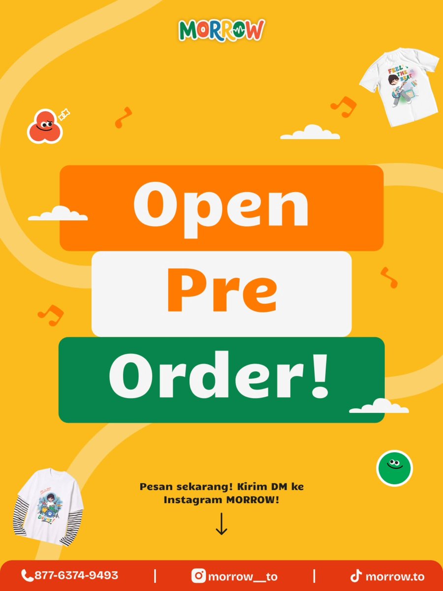 Qiqe14's tweet photo. OPEN PRE-ORDER! Koleksi MORROW sudah siap untuk kamu. Jangan lewatkan kesempatan mengamankan pilihan favorit sebelum pre-order ditutup. Untuk pemesanan, kirim DM ke Instagram MORROW sekarang. https://t.co/9sSAMyBjbt