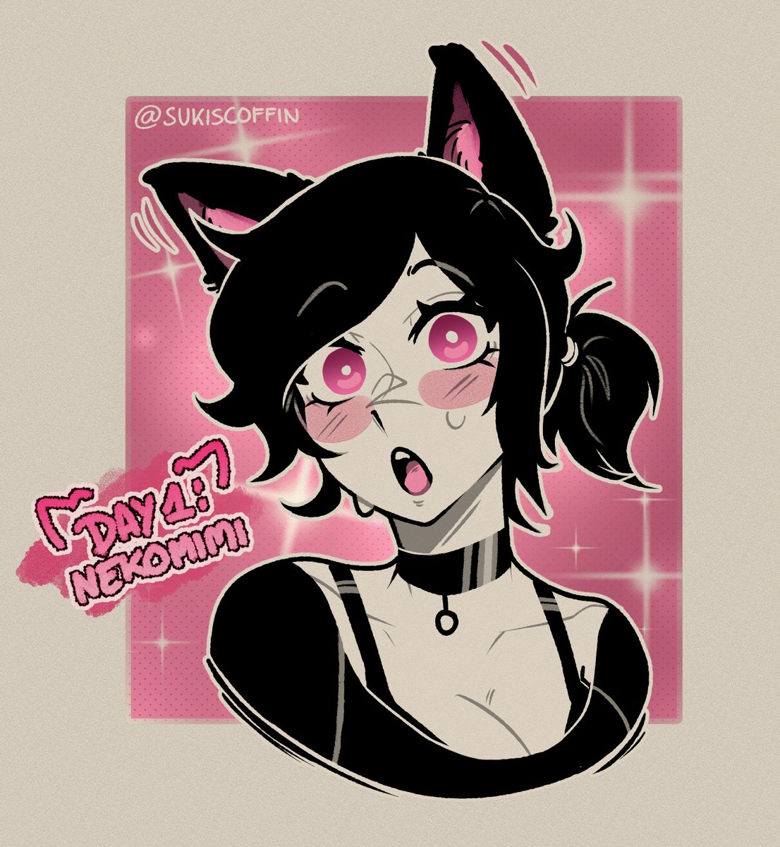 sukiscoffin's tweet photo. DAY 1: Nekomimi / Animal Ears 🐱🩷
#tcoaal #leyleyweek2026 https://t.co/4KO3tRGUW6