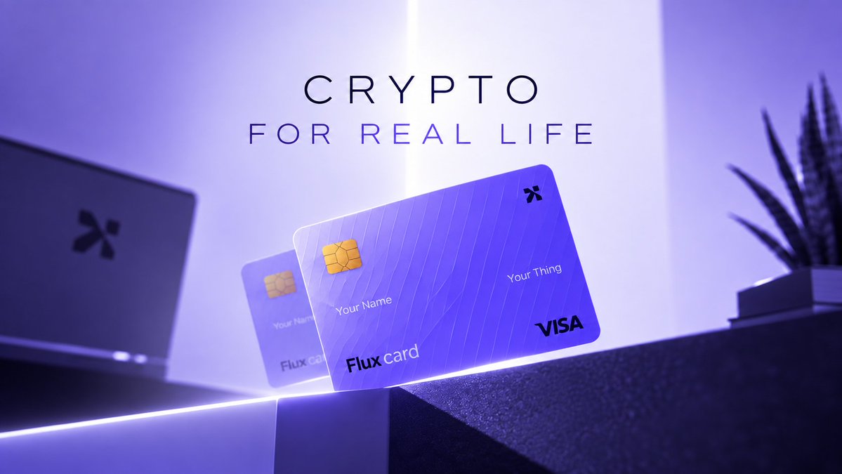 TryFluxCard's tweet photo. The next generation of card payments is moving beyond traditional banking.

FLUX brings a wallet-first approach where crypto can move from your Solana wallet into an everyday card experience. Connect your wallet, get your FLUX card, fund it with supported crypto, and spend wherever Visa is accepted.

No complicated workflow. No need to leave the wallet-first experience behind.

With real-time transaction monitoring, spending visibility, and wallet-based access, FLUX is building a different way to think about digital payments.

FLUX is not just another card. It is a new direction for crypto spending.