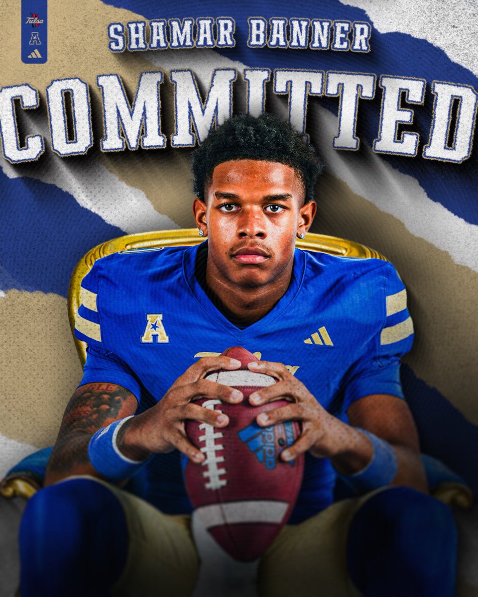 Ant_Banner13's tweet photo. Thanks to @Coach_Barbay @CoachTreLamb9 and the rest of the @TulsaFootball staff. I now have a home next year. I’d like to thank everyone that has recruited or helped me during this process. Thanks for making this very important decision for me as easy as possible. Time to lock in and do my part to help lock in a few more pieces in this 27 class!