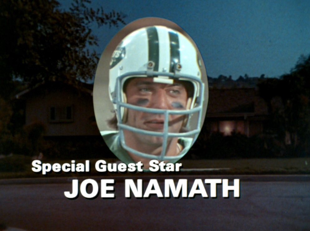 landofthe80s's tweet photo. “The Brady Bunch” welcomed football legend Joe Namath as guest star Joe Namath in the episode ‘Mail Order Hero.’ on this date in 1973. 

BITE-SIZED FACT | Namath appeared as himself in the episode, which centered around Peter’s admiration for the New York Jets quarterback. #70s https://t.co/be1LwRsmmO