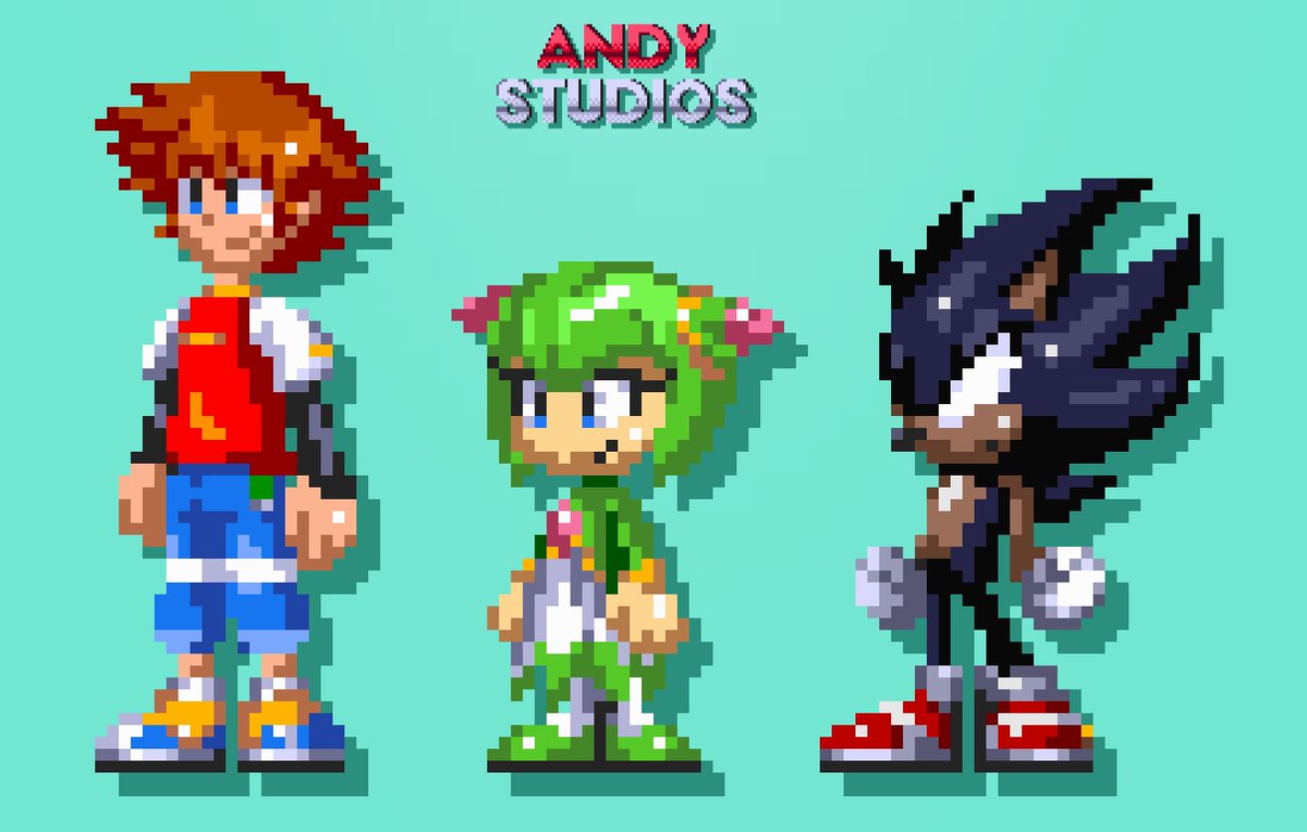 andystudios09's tweet photo. Sonic Xπ | Style Sonic 3 & Knuckles
#sonic #sonicthehedgehog #tvshow #darksonic #cosmo #chris #sonicx #pixelart #sprites https://t.co/EqTJNVzHOP