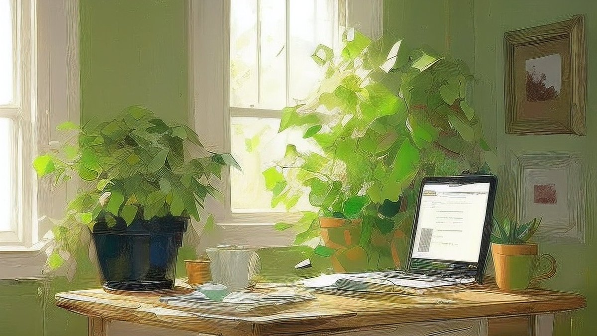 dksduswls's tweet photo. A tidy desk = a tidy mind  Dual monitor setup + small potted plant makes working so much more enjoyable. #DeskGoals #WorkFromHome， https://t.co/lcxfGWfs5b