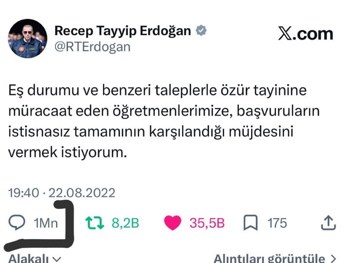 Sema1082169's tweet photo. @ErcanSeki @tgrthabertv @ErcanSeki Sayın Ercan Seki, Cumhurbaşkanımızla bir aradayken il emri bekleyen mazeret grubu öğretmenlerinin #ilemri talebi için attığı 1 milyon tweeti kendisine iletmenizi rica ediyoruz.. 
Sesimizi Cumhurbaşkanımıza duyurmanıza ihtiyacımız var. 🙏. https://t.co/TTJ7gLm8mK