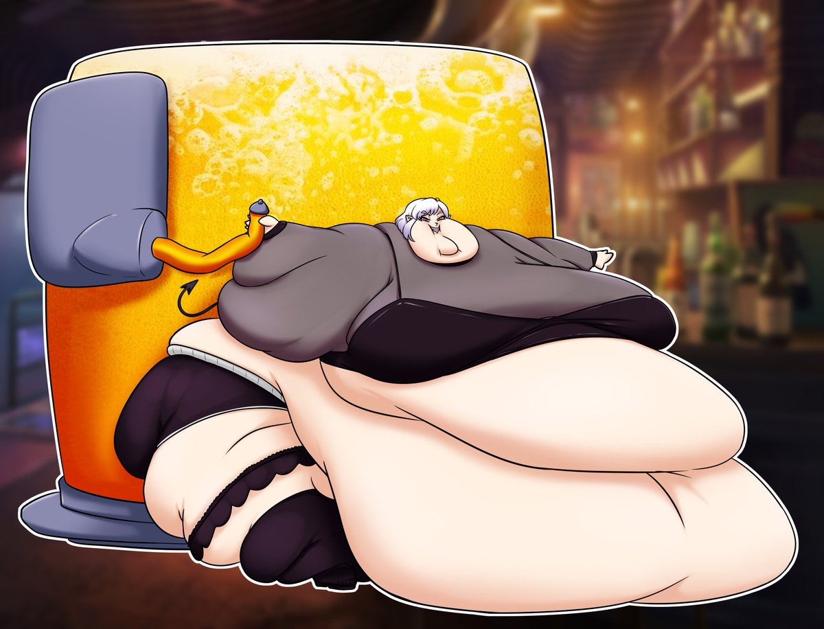 lemonadcake's tweet photo. One very big beer tank for one very big alcoholic vampire.

ych of the commissioner's vampire OC. https://t.co/Lw2vH7jZeP