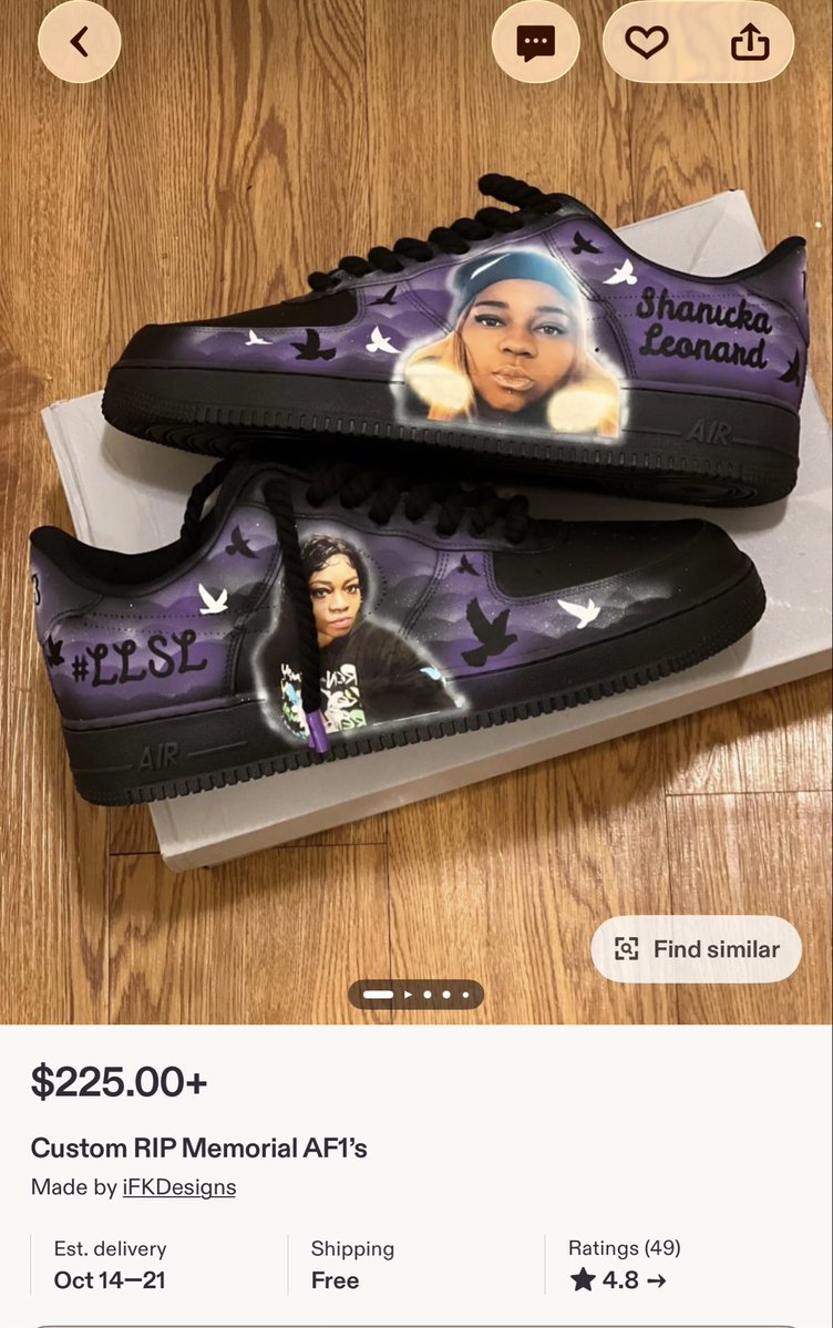truthbeestold's tweet photo. @StephMSX @WhatTheFekete Get your own pair from one of the many black owned Etsy shops https://t.co/KSg5IZqH3v