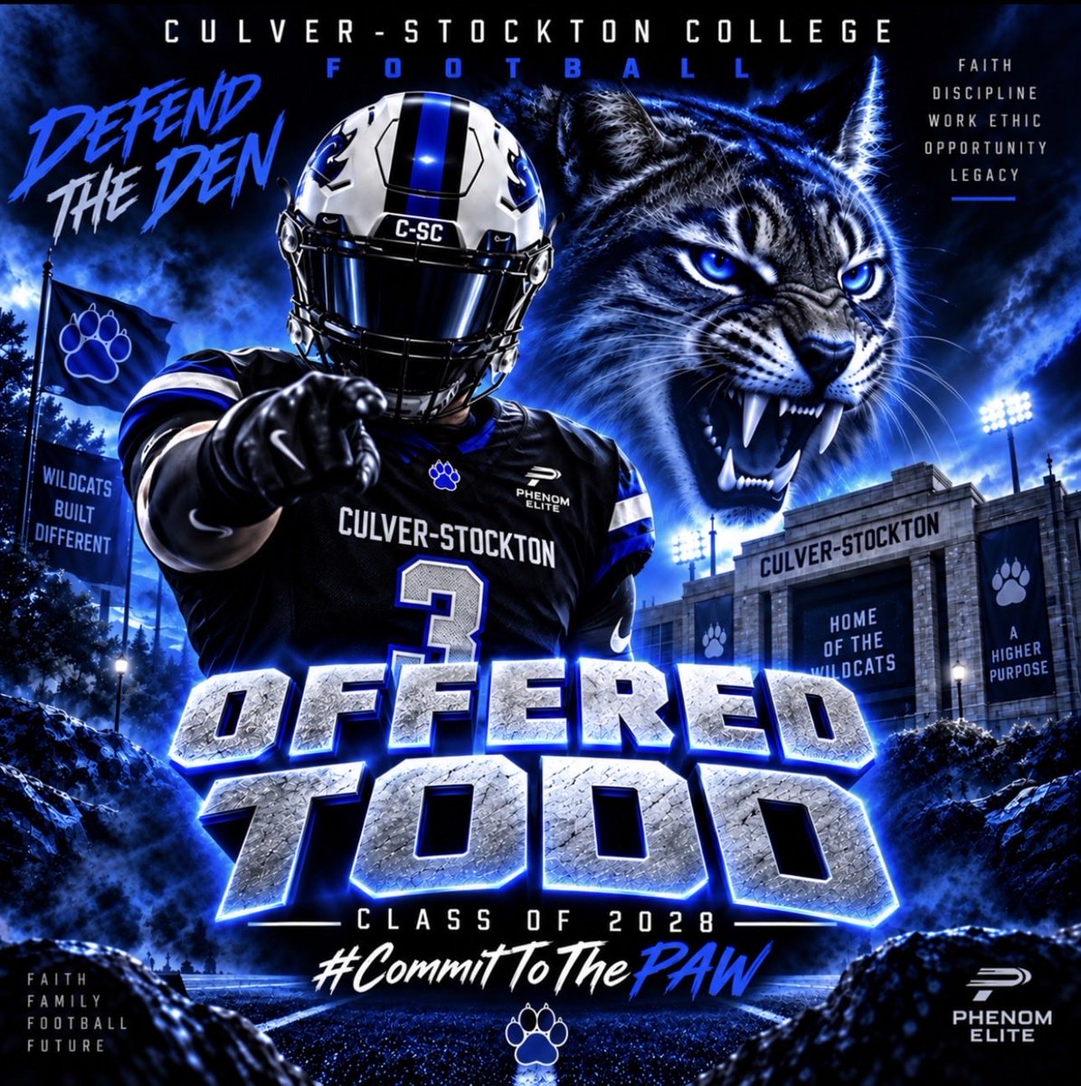 LlcRydan's tweet photo. Mannnnnn. So excited Noah Todd recieved his first offer and scholarship opportunity for Culver-Stockton Football 💪💪💪💪🏈🏈🏈
@CoachGGreenNCSA @CSCwildcatsFB
#wildcats #committothepaw #culvertstockton #CollegeFootball https://t.co/oMRt25lyHM