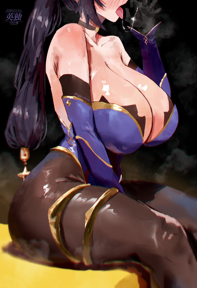 Haxdyad's tweet photo. mona (genshin impact), brown pantyhose, choker, blue leotard, jewelry, black gloves · art by igiroitsu #genshinimpact #mona #anime #animeart #waifu https://t.co/COz13uNuxt