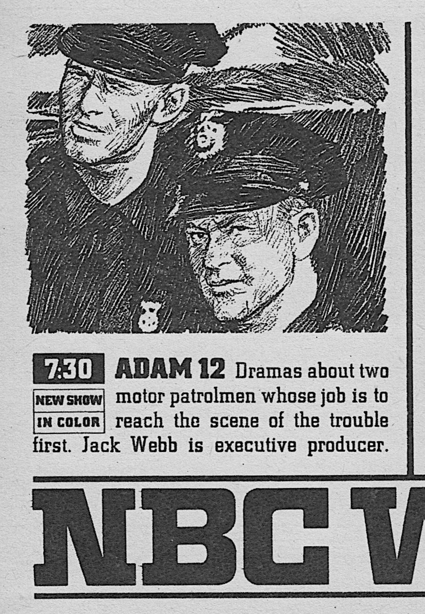 landofthe80s's tweet photo. On this date in 1968, “Adam-12,” starring Martin Milner as Officer Pete Malloy and Kent McCord as Officer Jim Reed premiered on NBC. 

BITE-SIZED FACT | The series followed the two LAPD officers on routine patrol calls rather than focusing exclusively on major crimes. https://t.co/NHP0d8CVRj