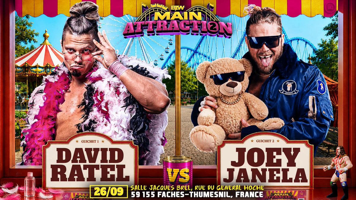 Kickout_TV's tweet photo. 🚨 BZW 🚨

À MAIN ATTRACTION 2, David Ratel affrontera Joey Janela !

🎟 https://t.co/46mzgj0KpQ https://t.co/wTVLPaJX7i