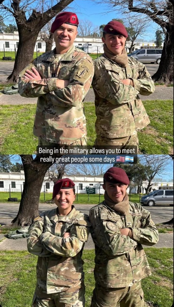 TomiRett's tweet photo. @laromadelsur Siempre se hicieron ejercicios conjuntos, hoy dia gracias al cielo se busca que sean más recurrentes y se muestra más nuestro trabajo.
Acá estoy con soldados de la Airborne force, año 2023💪 https://t.co/zK3opr7Gec