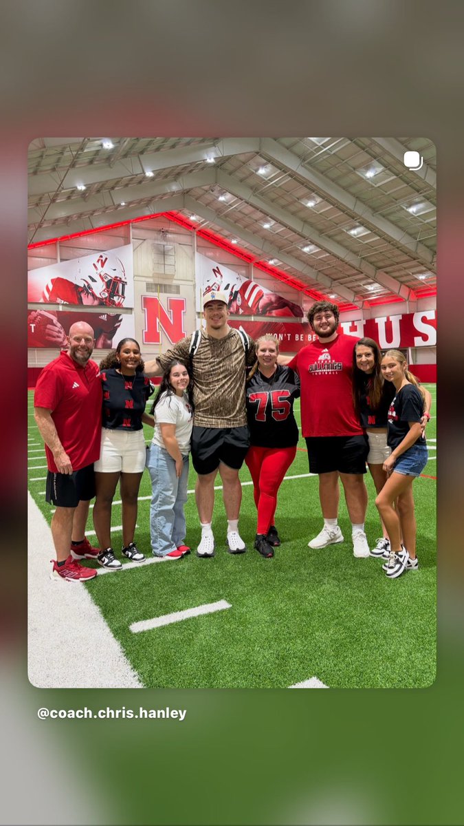NoahHanley78's tweet photo. Thanks for the invite for the win over @UNDfootball @tk_naak! #Huskers #GBR https://t.co/zW6o4QcZak