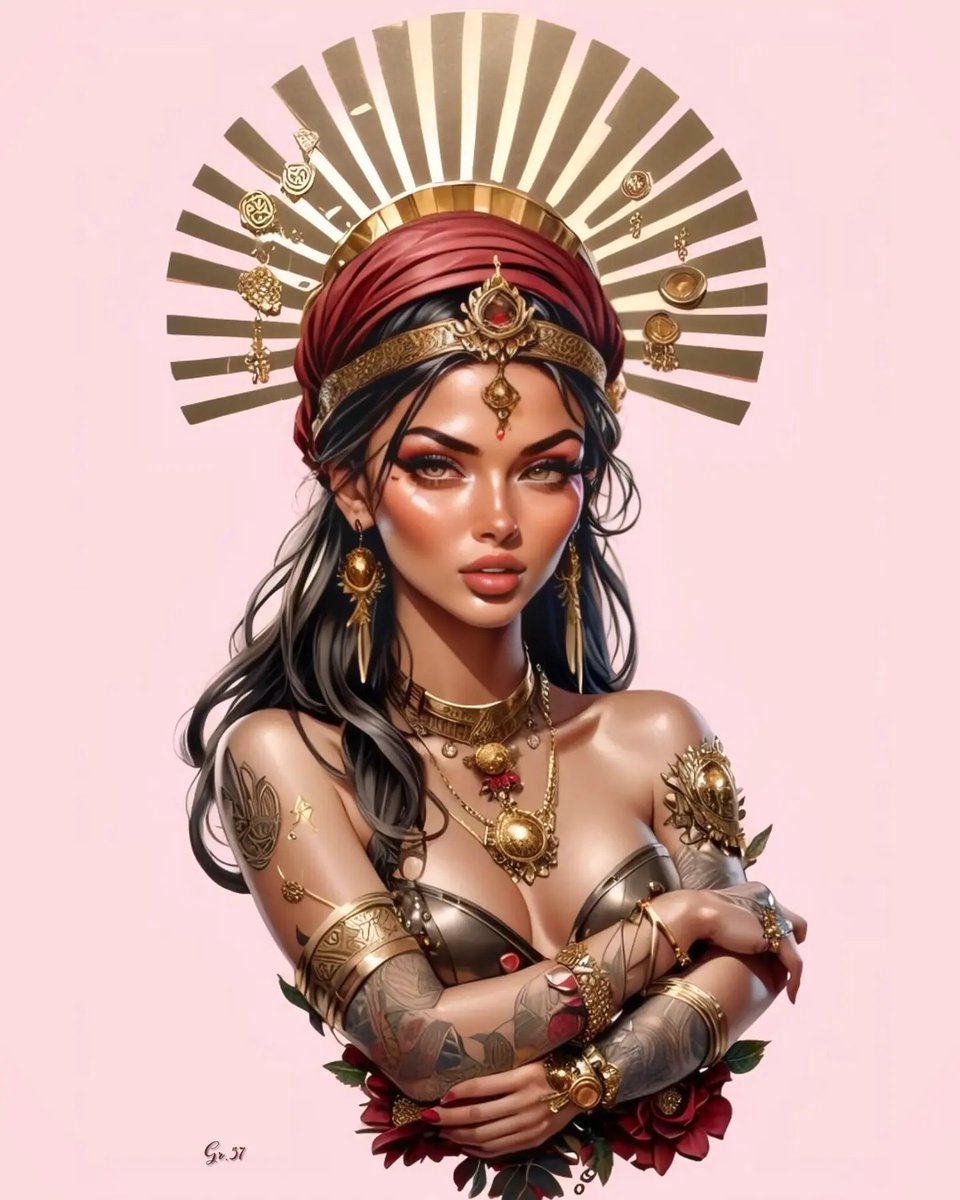 free_man_575's tweet photo. #art_paintings #portrait_paintings #pink_background #beautiful_model #beautiful_women #beauty_eyes #brown_eyes #brown_hair #sexy_woman #headdress #jewelry #Gr_57 🎱 https://t.co/hv7cgRVB0Q
