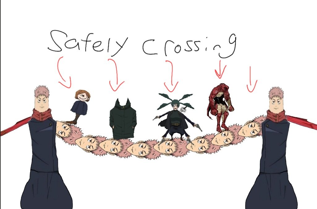 Fingerpaint1000's tweet photo. So if yuji is so strong then that means he would be quite structurally sound. I would have liked to see jujutsu high clone him and use him to create more safe and sustainable infrastructure. Peep this bridge I conceptualized. https://t.co/EWJ8j2wOzw