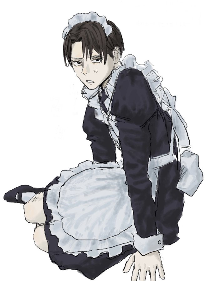 aot_767's tweet photo. 過去絵　メイド服リ https://t.co/304BzIt0xi