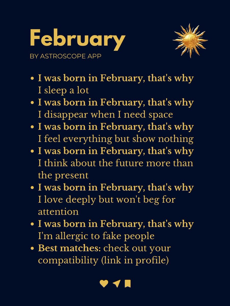 Sertmuhalefet's tweet photo. Which month were you born in? Like and follow @aquarius_as_f for more https://t.co/64jpT3jskD