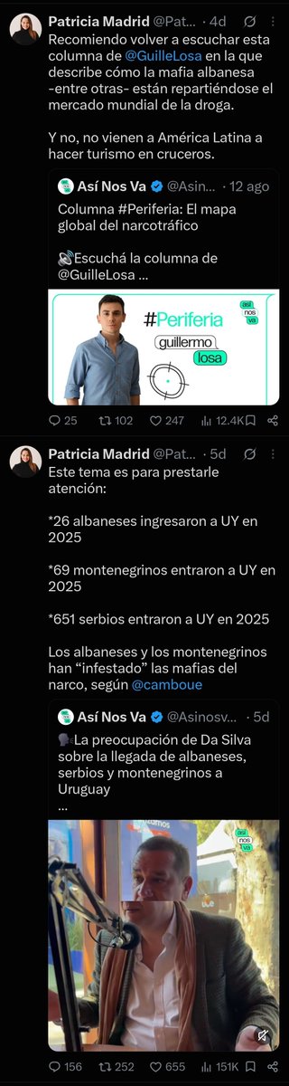 AgustnHenderso1's tweet photo. Che, saben si @PatriciaJMadrid está bien?
Hace 4 días que no twitea nada y estaba muy preocupada por los narcos imaginarios y no ha escrito nada sobre los narcos reales. https://t.co/eOCJgDKq0d