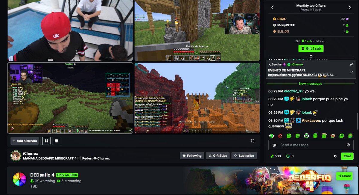 Cracksterss's tweet photo. Nueva función por parte de kick para DEDSAFIO 4 para poder ver MultiStreams al mismo tiempo!

Así podrán ver al mismo tiempo a sus integrantes de sus equipos favoritos!

¿LISTOS PARA DEDSAFIO4?

LINK DIRECTO:
https://t.co/LsVozGmVeo https://t.co/wsmJXWbzkS