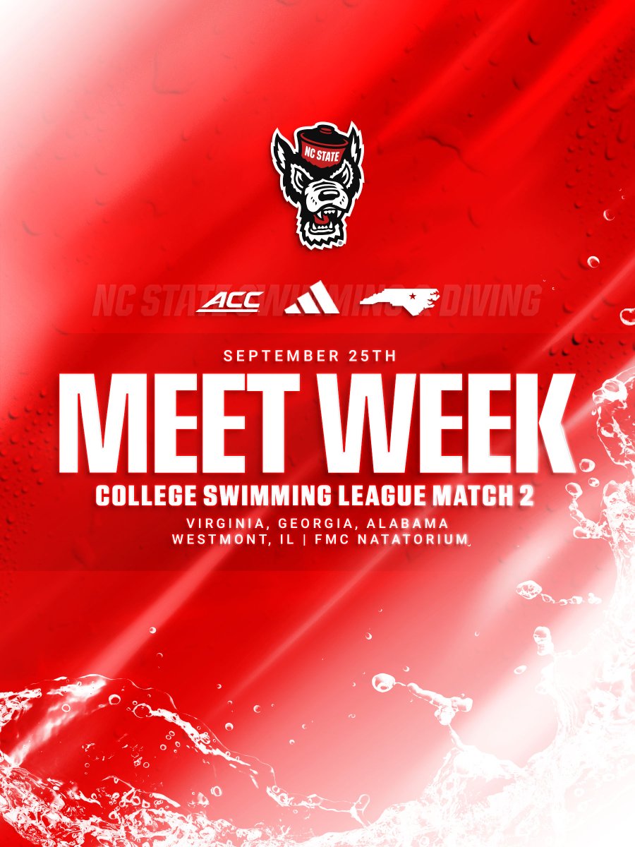 packswimdive's tweet photo. It's officially meet week!!! 

CSL Match #2 | September 25
📍Westmont, IL
⏰ 5:00 P.M. ET
📺 ESPN+
#GoPack https://t.co/4VksbtdbCL