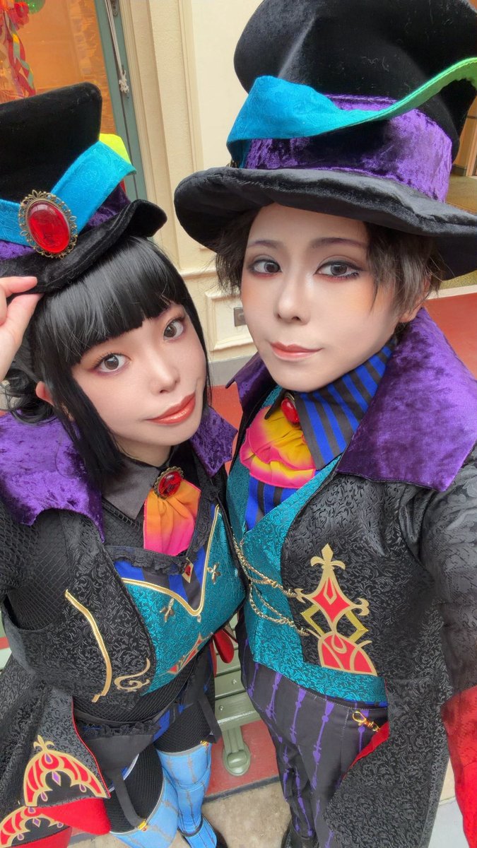 v_15_v's tweet photo. インしてる〜！🎩
今日もまったりする予定〜🫶
#Dハロ仮装　#Dハロ仮装2026 https://t.co/ncDTAfkTCm