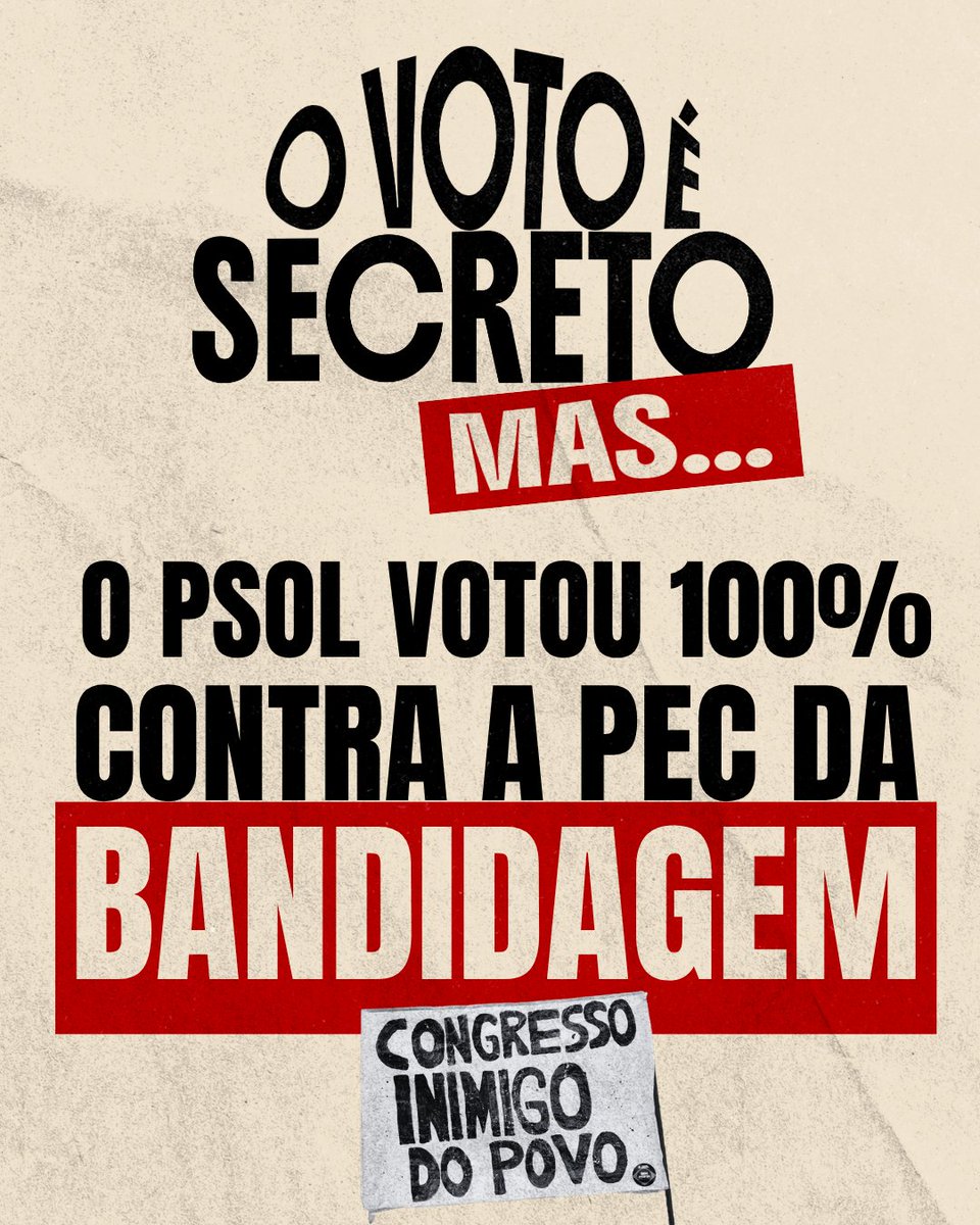 psol50df's tweet photo. O voto é secreto, mas…

Foi o PSOL que enfrentou, desde o início, o esquema envolvendo o Banco Master e o BRB, denunciou o orçamento secreto e encabeçou o fim da escala 6x1 no congresso. Vote 50, vote PSOL! https://t.co/gkZUEZBZHC