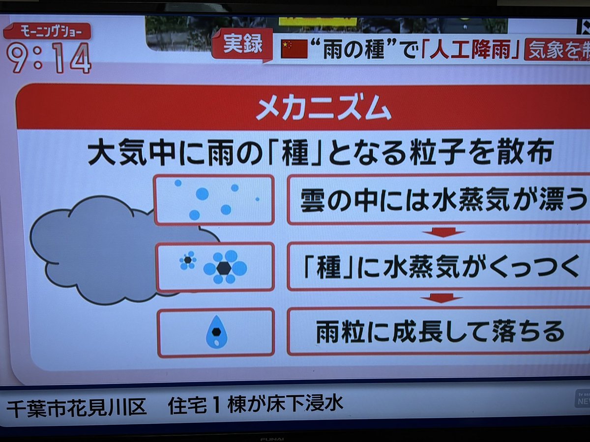 mayuhappy831's tweet photo. 人工雨は陰謀論でもなんでもないです

テレビでも放送してますよ。

#モーニングショー https://t.co/pWNCm48Uc2
