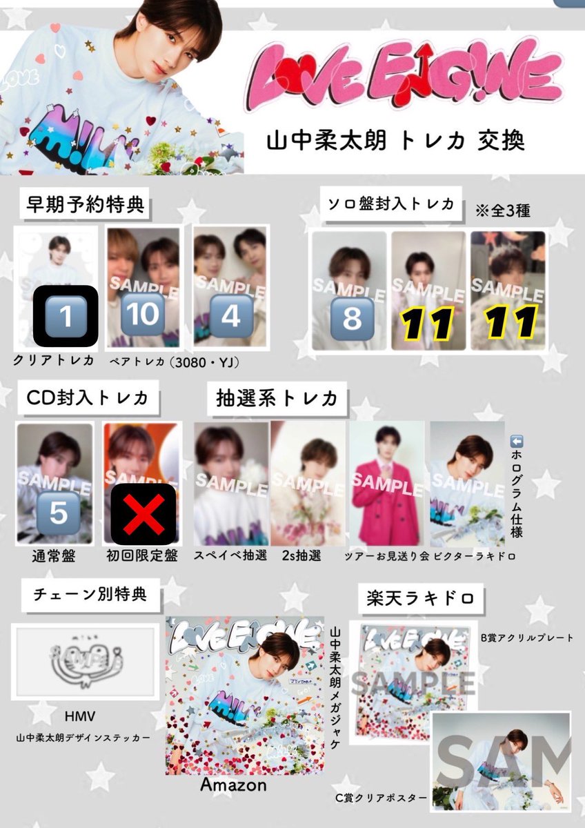 u79vh2's tweet photo. M!LK 1st Mini Album LOVE ENG!NE ミニアルバム 応募抽選シリアルナンバー 交換 吉田 山中 曽野 佐野 塩﨑

【譲】画像のもの　山中柔太朗
 
【求】未使用シリアル(初回トレカ・クリアのみ2:1)

ご希望の方はリプへお声がけお願い致します。 

ペアトレカ 初回限定 ソロ盤
#MILK交換 #MILK譲 #MILK求 https://t.co/QkcKHBtK0y