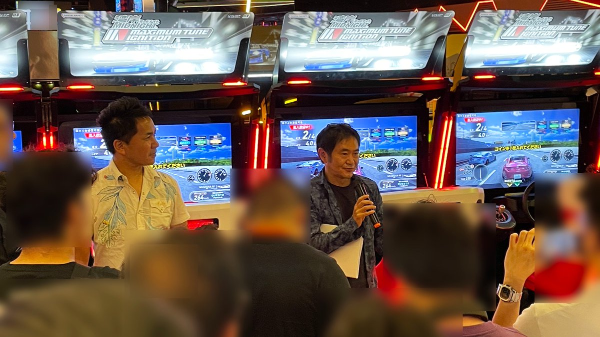 speedignition's tweet photo. 現在、シンガポールでロケテストを実施中‼️
開催店「Timezone Orchard Xchange」では、初日にオープニングイベントも実施✨
前田Pやプログラマ竹中も参加して盛大に行われました😊

#湾岸イグニ
#湾岸マキシ https://t.co/vQjGxEEcKq