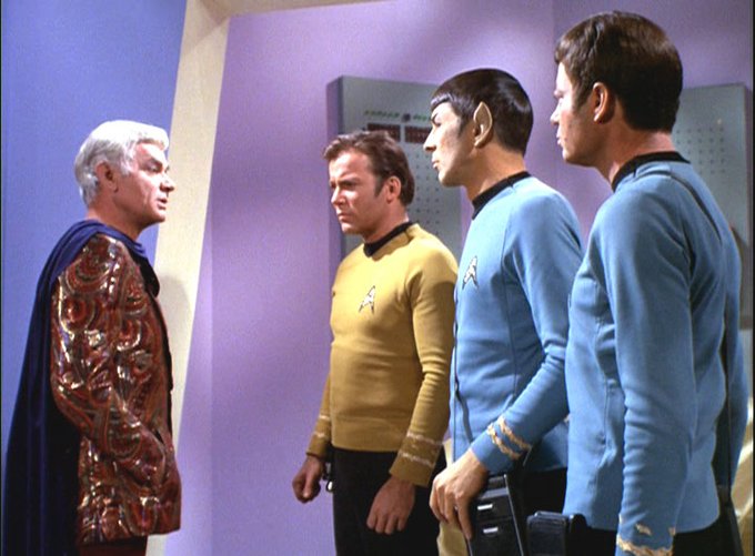 ImbrugliaJim's tweet photo. #allstartrek Captain Kirk: Flint, you created all of these android women.
Flint: I had to. Have you ever tried to find a singles bar in outer space? https://t.co/vlZiHgOSHQ
