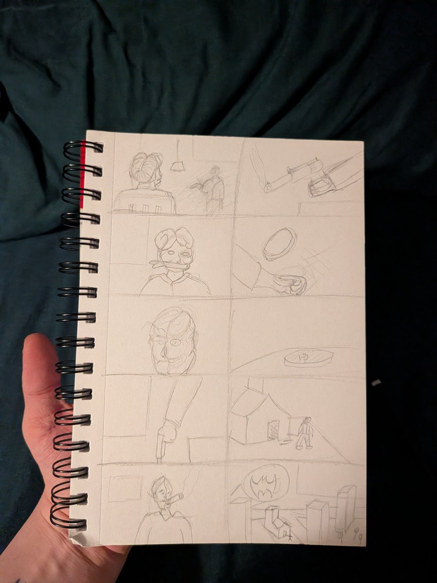 hoeBread36's tweet photo. Be kind I've never done anything like this.
Thumbnails for a Batman fan comic I wanna make.
#batman #twoface #fancomic #dccomics #thebatman #fanart #batmanfanart https://t.co/h0kXzTL0fh