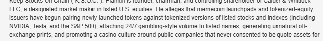 aurawithian's tweet photo. THIS IS VERY GOOD. JULAIN R CALDER ISFILING FOR A MOVEMENT IN OFFICIAL COURTHOUSES TO "K.S.O.C" or Keep Stocks Off Chain, DIRECTLY SAYING IT PROMOTES TOO MUCH GAMBLING AND PAINTS A DEGENERATE PICTURE ON STOCKS

https://t.co/9v22bToIuw

LITERALLY A PACT TO KEEP STOCKS OFF CHAIN, I DOUBT IT GETS PASSED BUT THE MOVEMENT IS INSANE

THIS IS A PERFECT ANTI STOCK NARRA