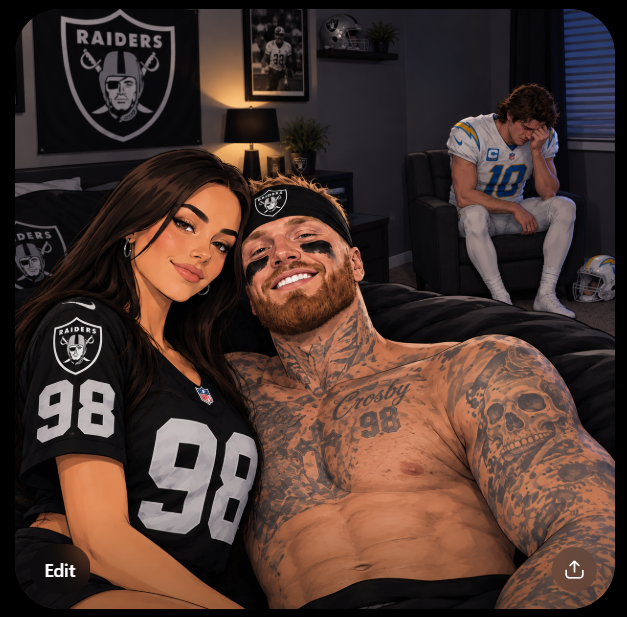 Jekrath's tweet photo. Herbert taking his place in the corner. #raiders #chargers https://t.co/0mWS4V6uRr