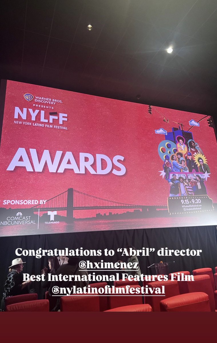 farnaudsource's tweet photo. Congrats to Hernán and everyone involved with Abril. It won Best International Features Film at NYLFF! https://t.co/HeCQfWLndB