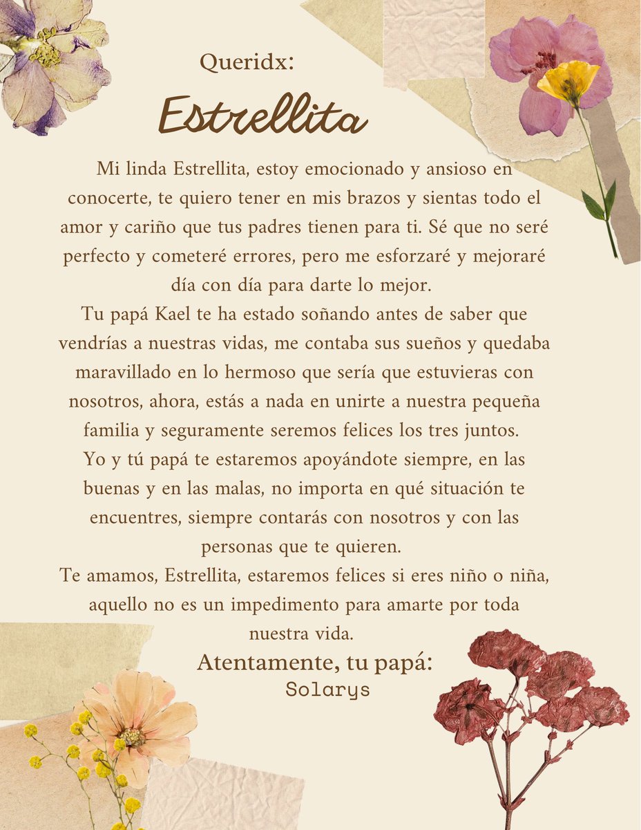 chocomentboy's tweet photo. ⠀⠀ ⠀⠀

⠀⠀ ⸻ ♡; 𝐶𝐴𝑅𝑇𝐴 𝑃𝐴𝑅𝐴 𝑀𝐼 𝐸𝑆𝑇𝑅𝐸𝐿𝐿𝐼𝑇𝐴. ⭐️

Para mi gran y pequeño amor. 💛 https://t.co/xAuwdwNA2H