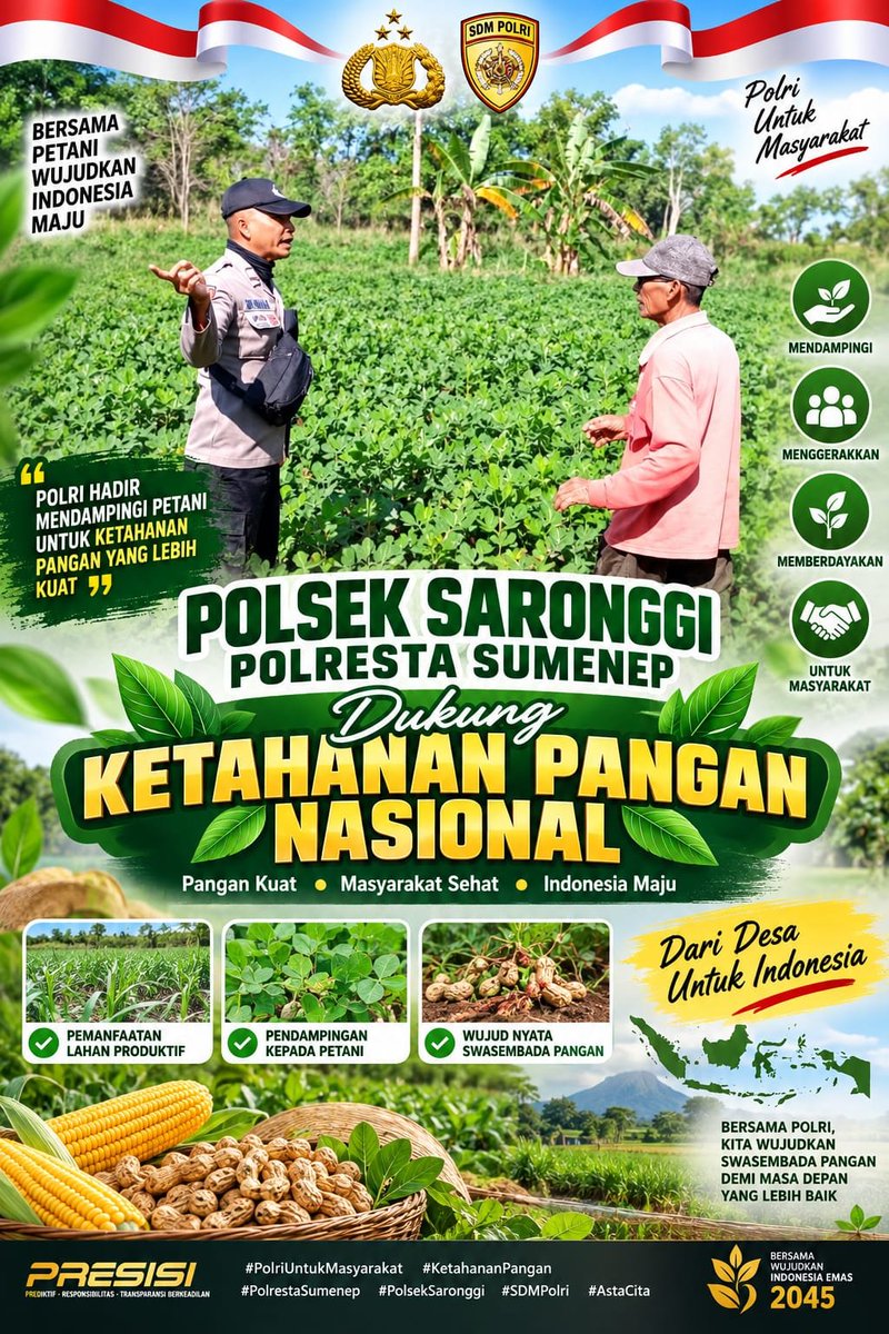 Kresna063's tweet photo. #astacita
#polripresisi
#polriuntukmasyarakat
#swasembadapangan
#ketahananpangan
#ketahananpanganpoldajatim 
#ssdmpolri
#divhumaspolri 
#birosdmpoldajatim #bidhumaspoldajatim #polrestasumenep
#kabupatensumenep https://t.co/ixdZQ7JnCU