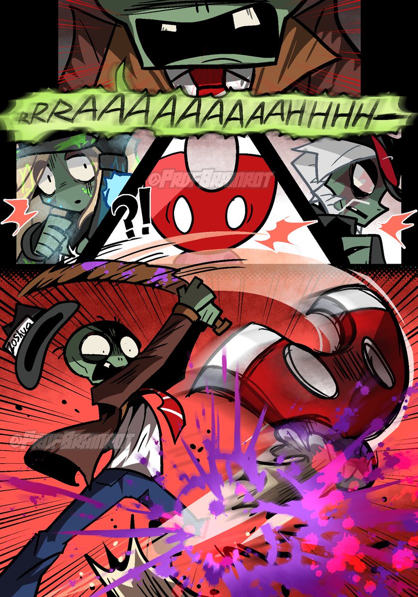 Profbrainrot's tweet photo. The siblings are weak against Magnet-shroom... but a brave undead warrior with a wooden bat is here for them! #pvz #plantsvszombies #pvzoc https://t.co/zSL0HeQsOT